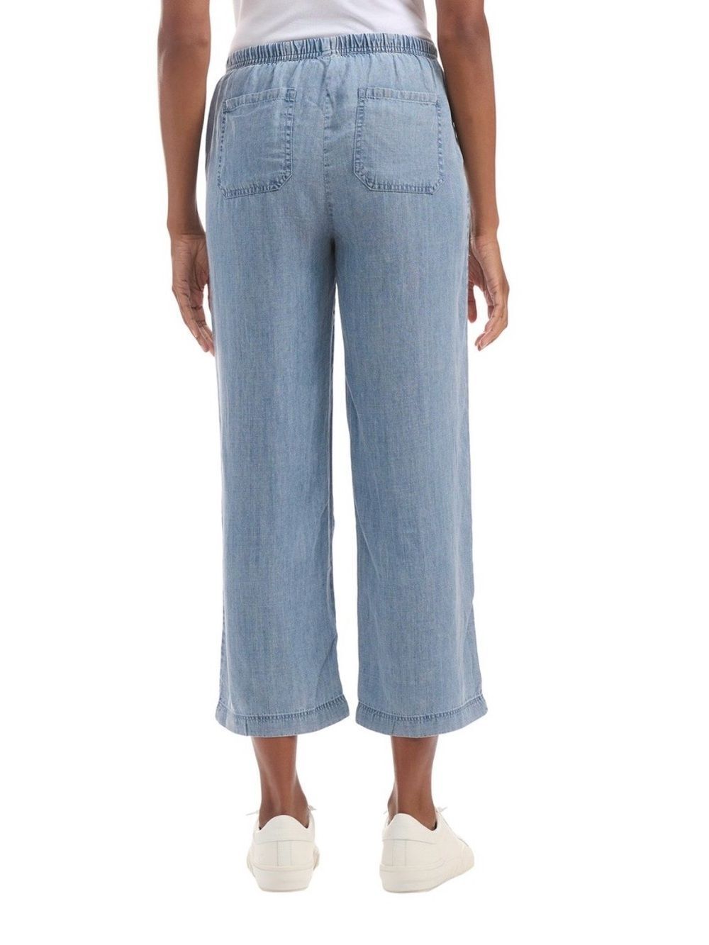 Splendid Light Blue Wide Leg Cropped Pants - Picture 3 of 3
